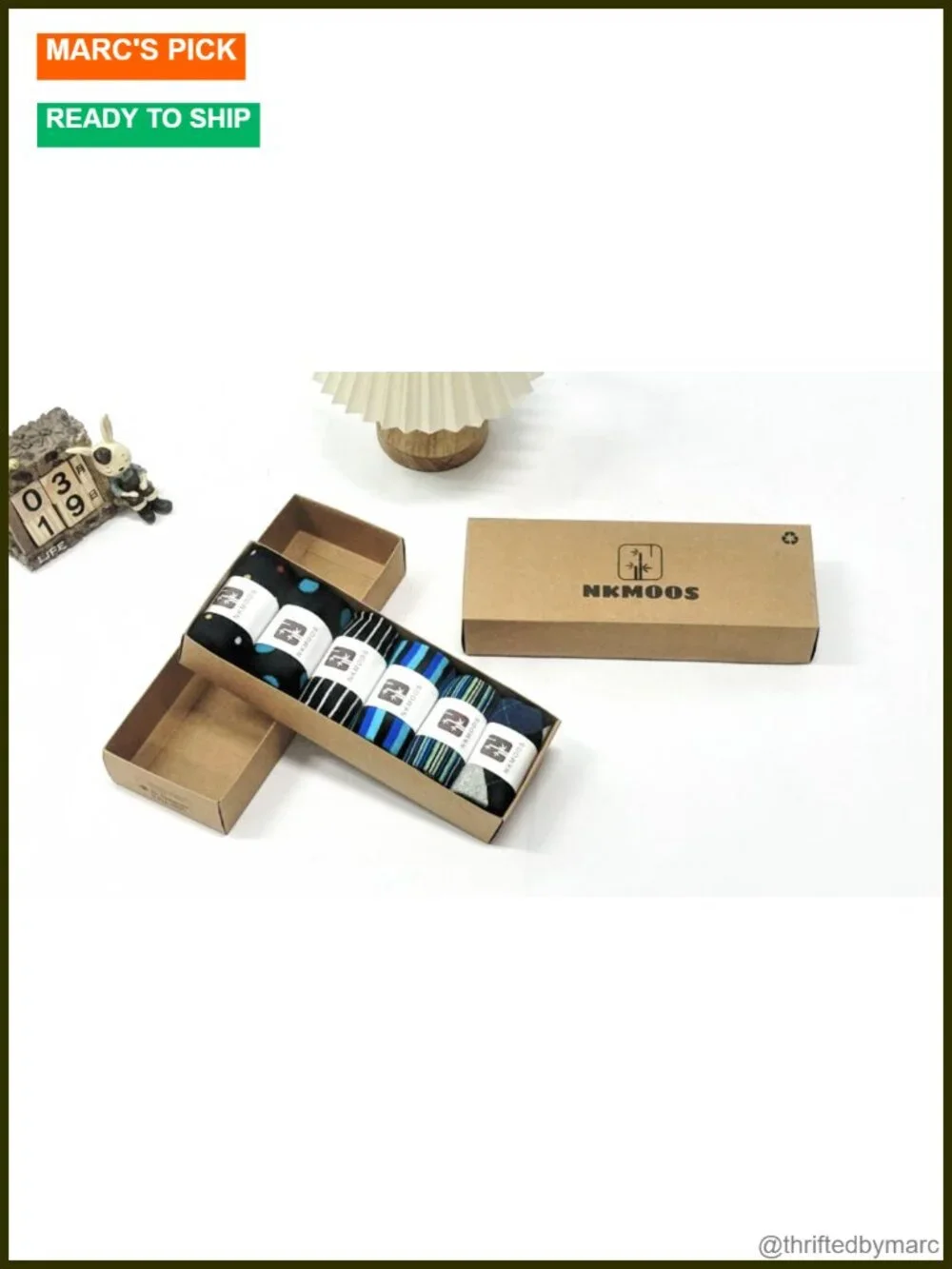 6 Pack Mens Cotton Crew Dress Socks Multi-Pack Gift Box